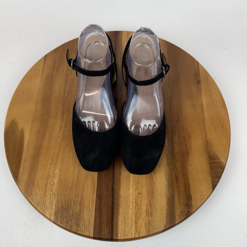 Womens Gentle Souls Lucinda Black Leather Ankle Strap Pumps Sandals Size 8.5 M - Picture 4 of 8